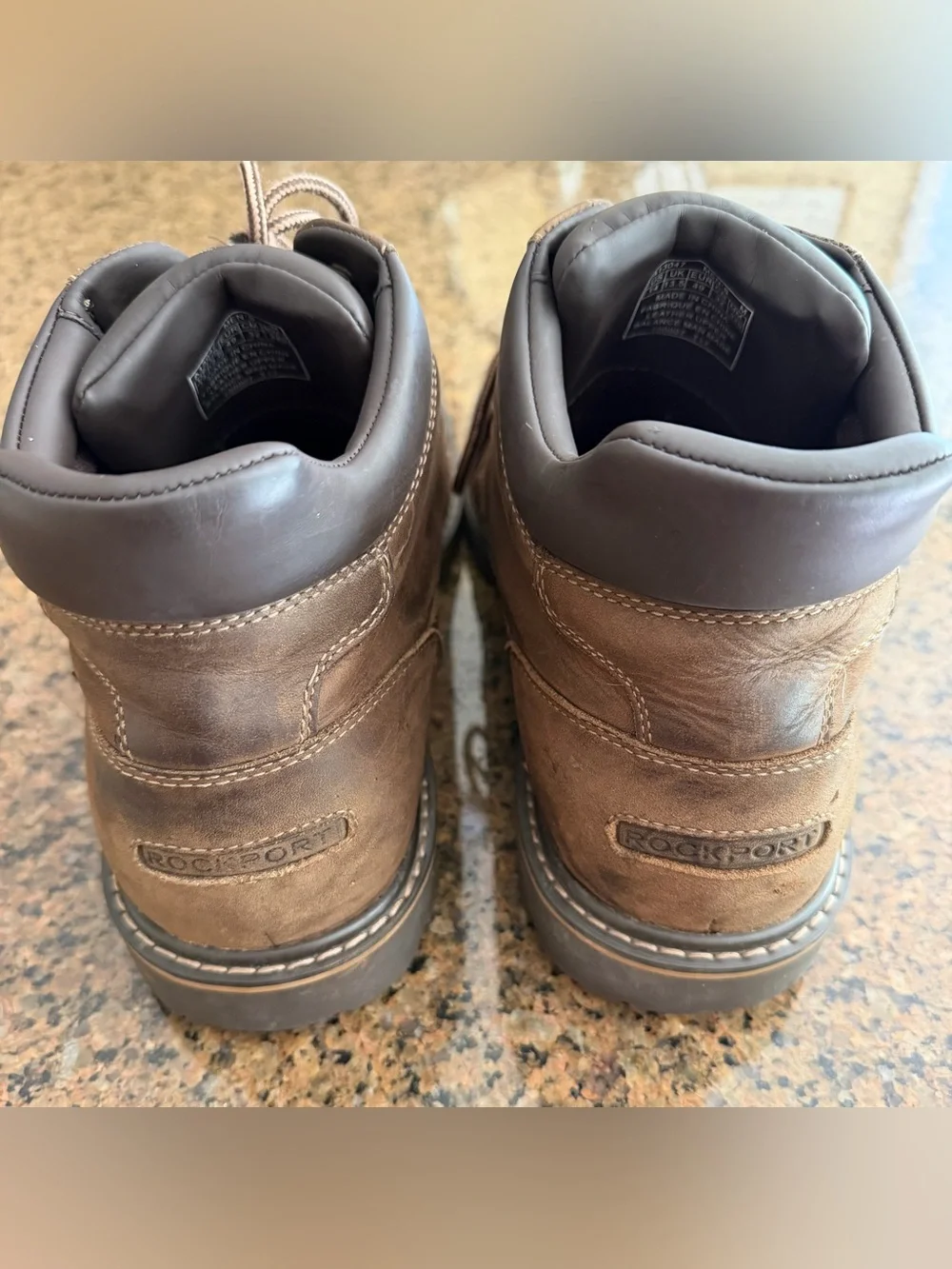 Rockport Rugged & Waterproof Men's Brown Leather Lace-Up Casual Boots